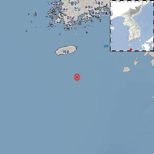 기상청 "서귀포 남남동쪽 바다서 규모 2.5 <em class='find'>지진</em>…피해 없을 듯"