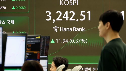 코스피 3,250선 터치…또다시 연고점 갈아치워