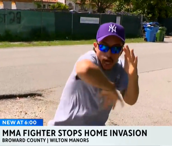 야심한 밤, 집에 들어온 괴한…MMA 파이터에 두들겨 맞고 얼굴 '퉁퉁'