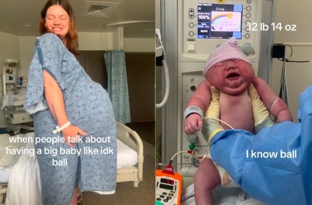 "뱃속에서 걸어 나왔나?"…5.8㎏ 초우량아 출산한 미 여성