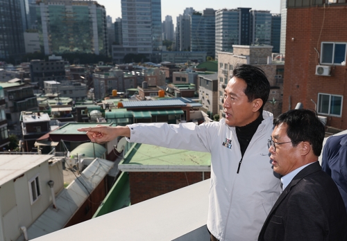 오세훈, 가리봉 재개발현장 방문…"정비사업 흔들림 없이 추진"