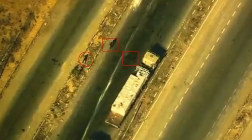 미군, '하마스 추정 괴한' 구호품 트럭 약탈 영상 공개