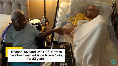 83년 '최장 결혼 생활' 비결은 "사랑"…108세·107세 부부
