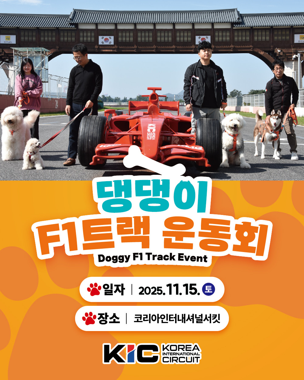 전남 영암 F1 경주장서 반려견과 달리는 이색 운동회
