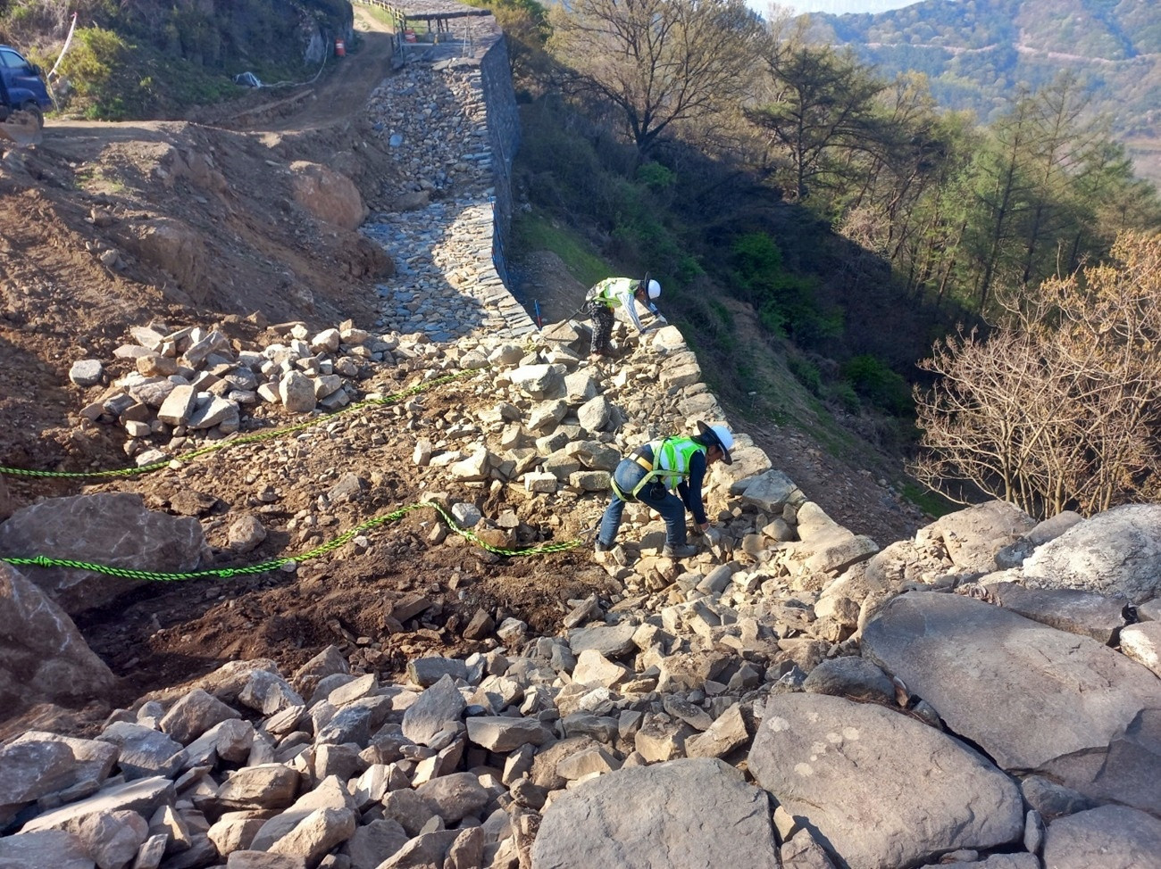 대전전 계족산성 성곽 보수공사 재개…내년 11월 준공