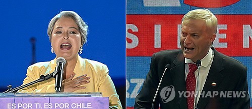 공산당·강성우파 후보로 압축된 칠레 대선…다음 달 14일 결선