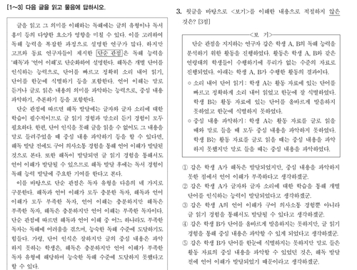 온라인카지노 커뮤니티 유니벳 국어 또 오류 주장…서울대 교수 "3번 문제 지문 잘못, 정답 2개"