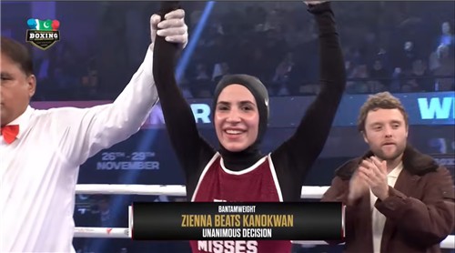 히잡 쓴 女복서, 온라인카지노 합법 유니벳 데뷔전서 승리 거둬