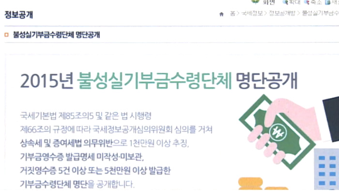'<em class='find'기부금온라인카지노 추천</em 장사' 종교단체 등 63곳 공개