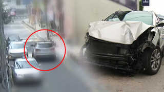 제동 풀린 비탈길 SUV…행인 덮쳐 4명 사상