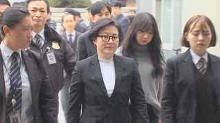 한 법정 선 롯데家 3부자…서미경도 출석