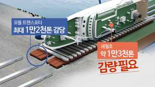 '마지막 난관' 육상 거치…무게 줄이고 균형 맞추고