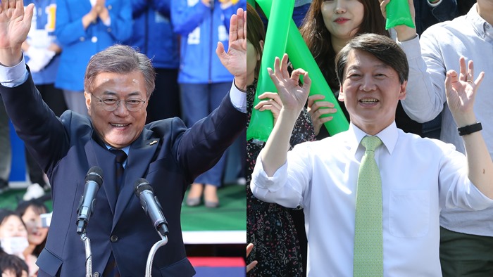 대선 D-15, 문재인 '충청'ㆍ안철수 '호남' 집중유세