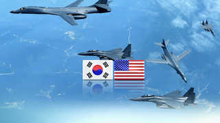 미 전략폭격기 'B-1B' 한반도 출격…F-15K와 훈련