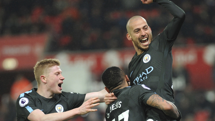 맨시티, 스토크시티 완파…매직넘버 3