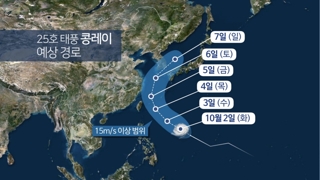 한반도 향하는 '콩레이'…큰피해 안긴 '차바'와 유사