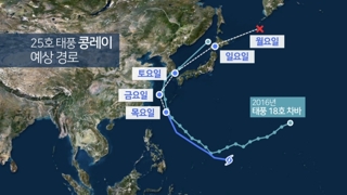 거대한 폭풍우 몰고올 '콩레이'…주말 최대고비