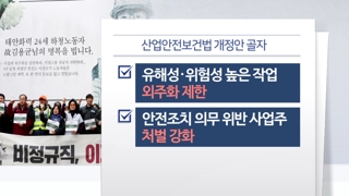 "위험의 외주화 방지"…김용균법 연말 처리
