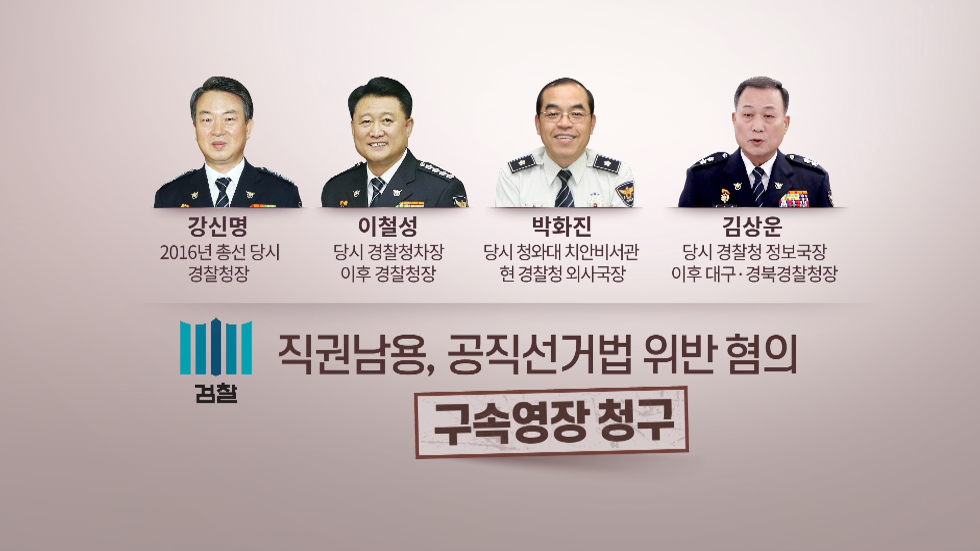 '불법 선거개입' 강신명ㆍ이철성 <em class='find'>전</em> 경찰청장 영장