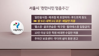 서울시 "천만시민 멈춤 주간…일상 포기 각오"