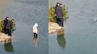 눈앞서 강물 뛰어든 소녀에 손도 못쓴 中경찰 '뭇매'