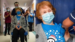 영국 세계 첫 코로나19 백신 접종…'접종 1호'는 90세 할머니