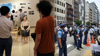 日극우 협박 속 오사카서 소녀상 전시회…경비 삼엄