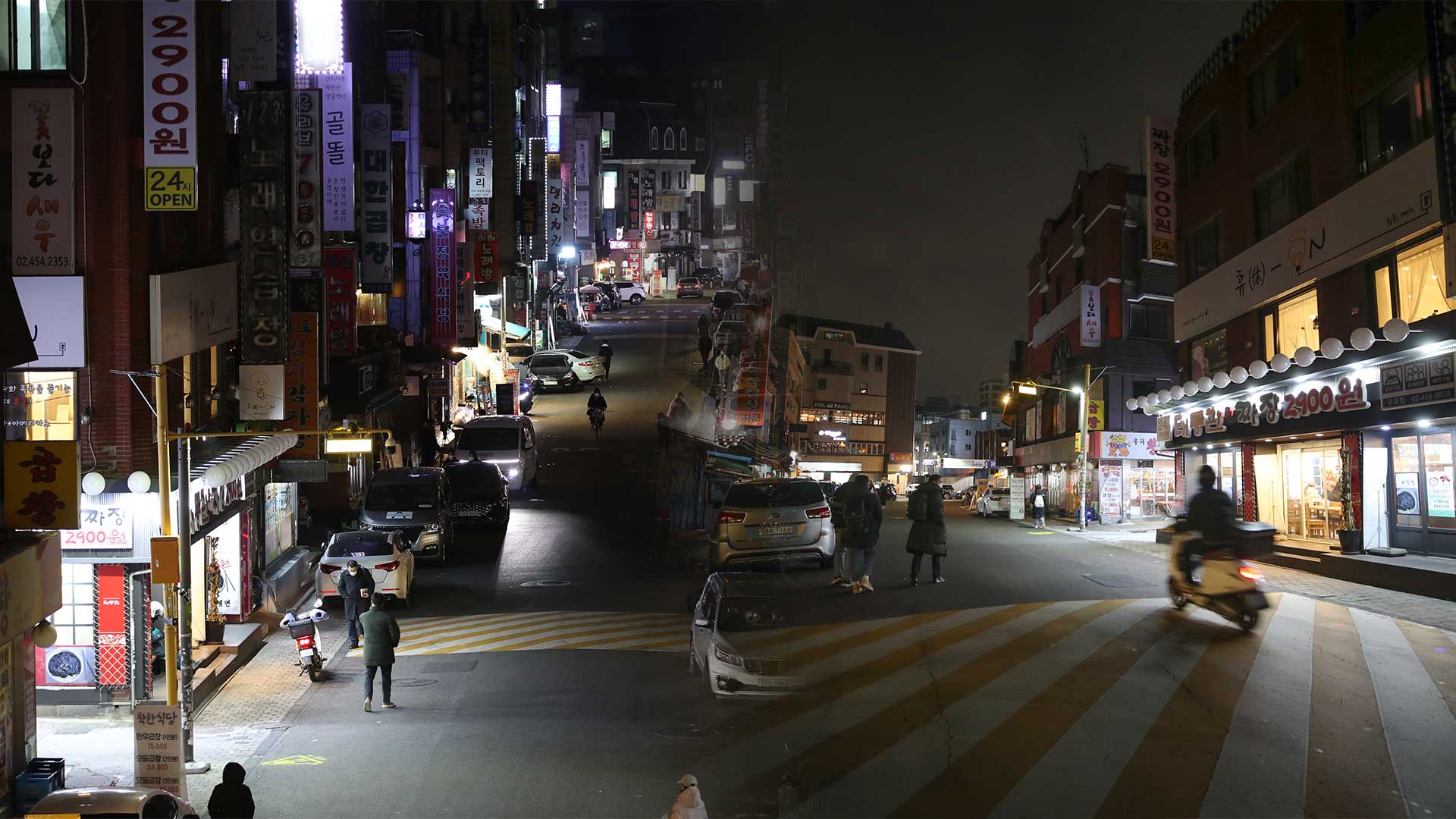 불 꺼진 먹자골목…소등시위 나선 자영업자들