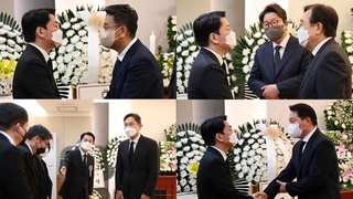 안철수 부친상에 정재계 조문 발길…국민의힘 "한 식구"