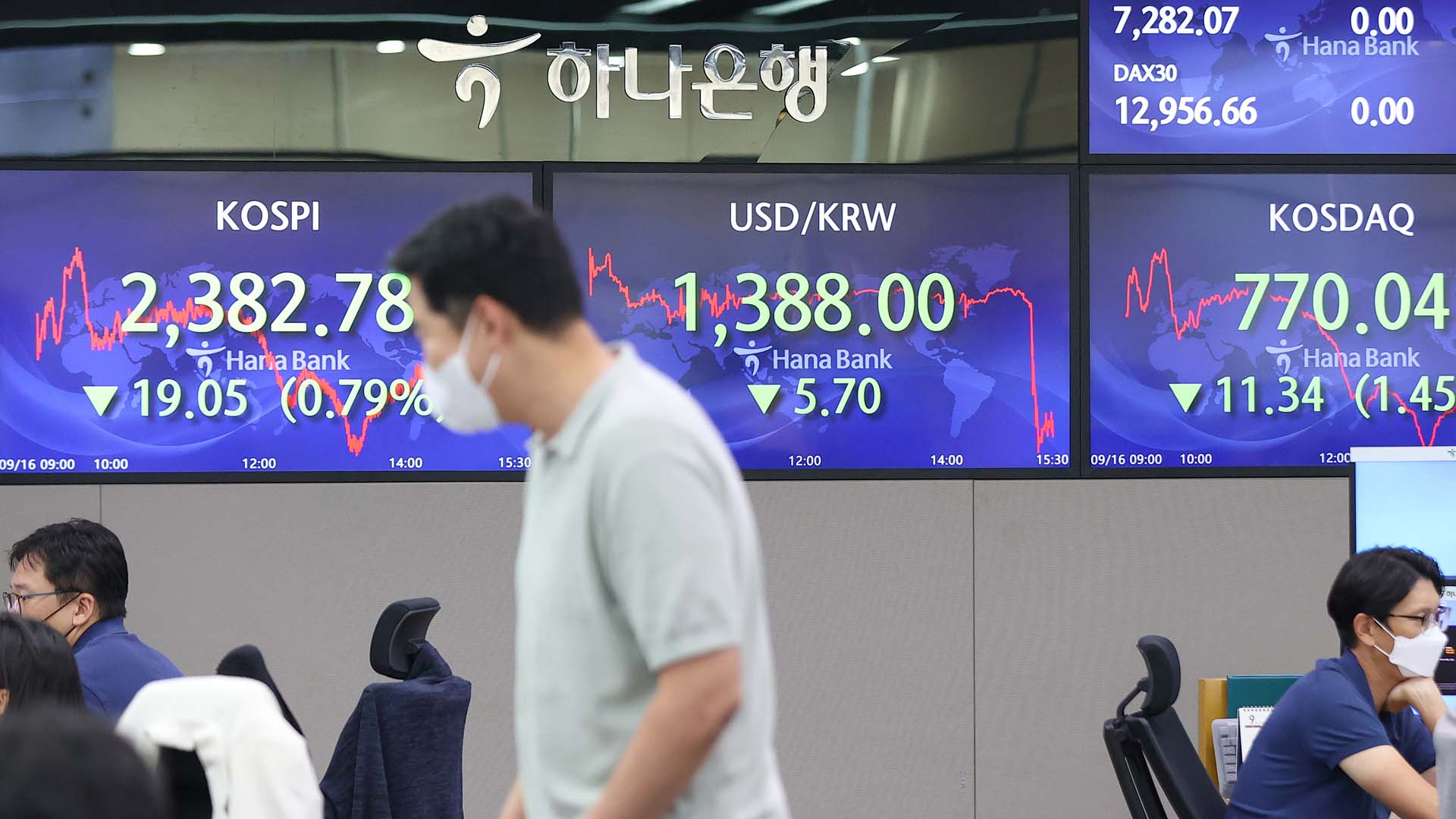 [5분세계온라인카지노 캡틴] 코스피 사흘 연속 하락…기관·외인 매도에 2,400선 무너져