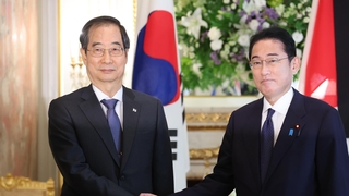 한총리, 기시다와 25분 면담…"강제징용 해법 모색 공감"