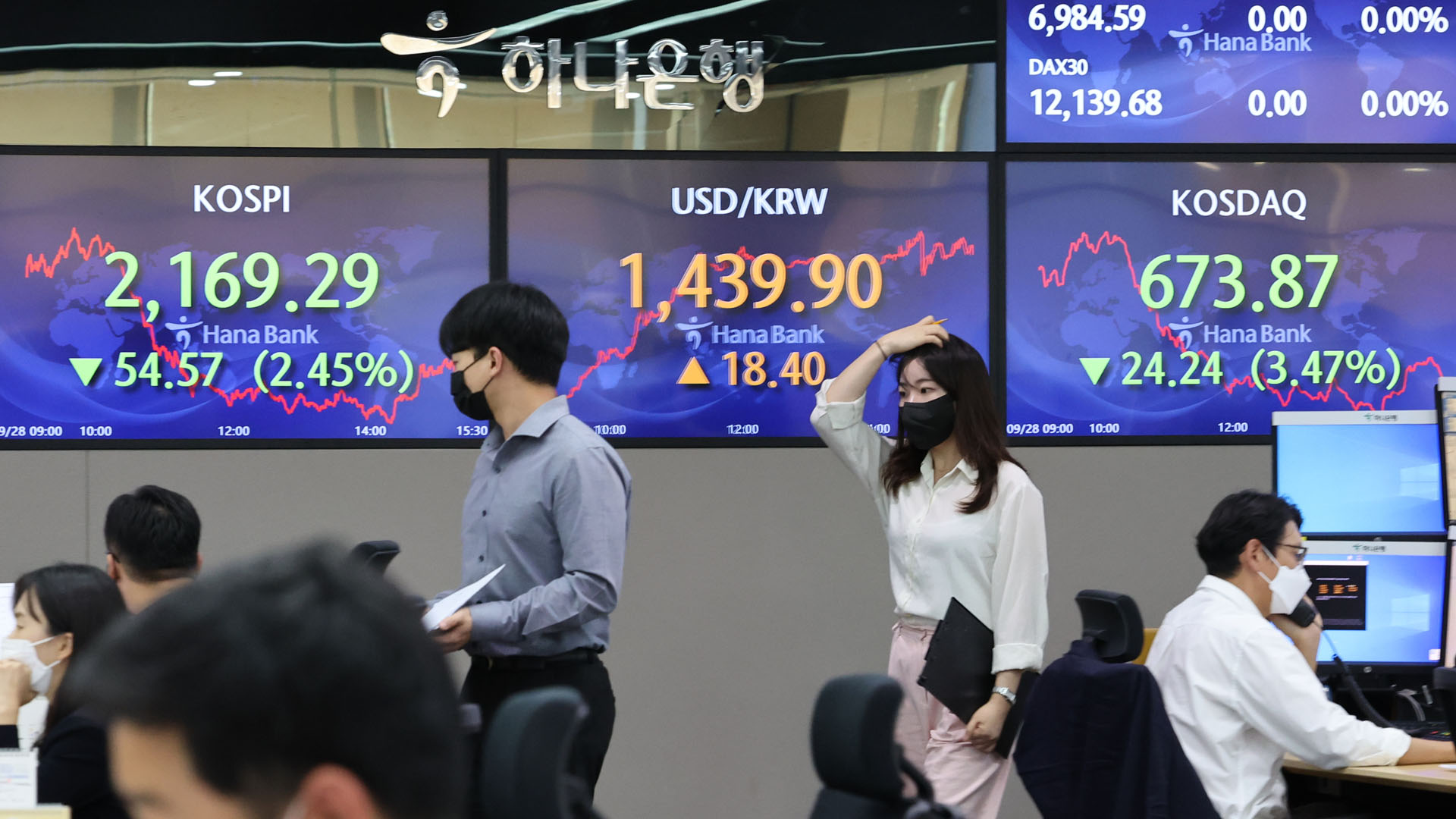 환율 1,440원도 돌파…온라인카지노 비타임는 2,200 붕괴