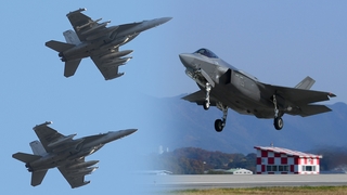 북한 군용기 항적 180개…F-35A 등 긴급 출격