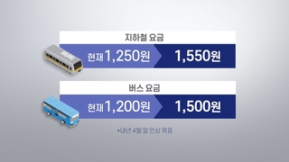 서울 지하철·버스 요금, 4월부터 300원 인상