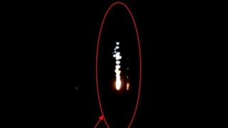 "밤하늘의 섬광"…日전투기, 이번에도 北 ICBM 낙하 광경 포착