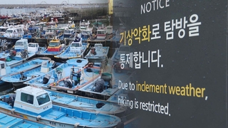 '카눈'에 바닷길·숲길도 막혀…어선 5만 척 피항