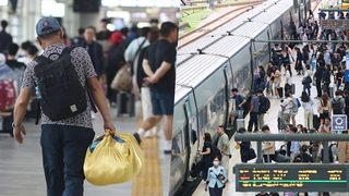두 손에 명절 선물 한가득…가족 향한 분주한 발걸음