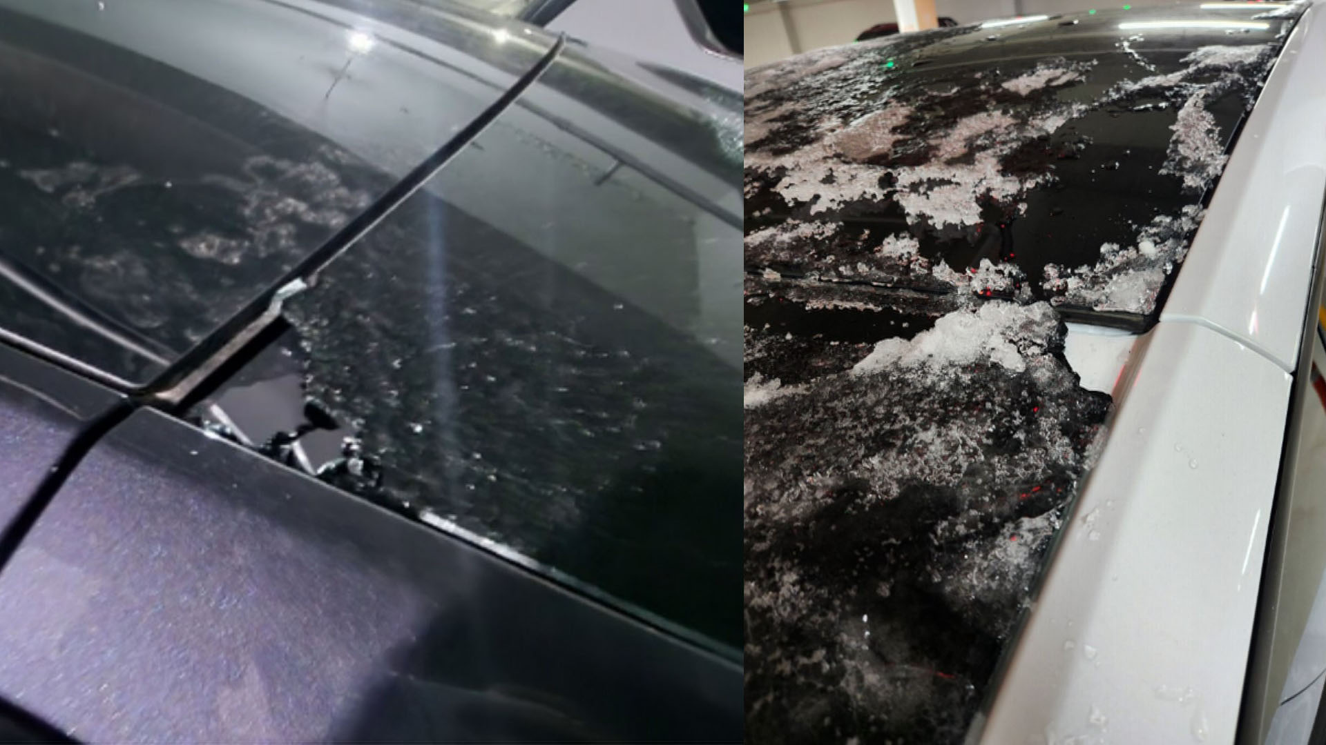 주차만 해뒀는데…한파 속 테슬라 유리깨짐 속출