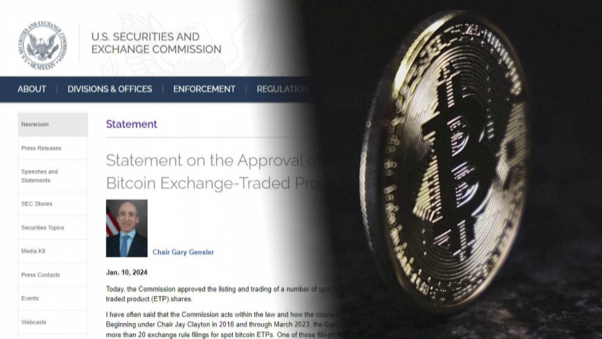 미국 증권위, 11개 '비트코인 현물 ETF' <em class='find'온라인카지노 합법 사이트</em 승인