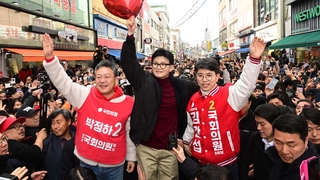 "가장 공천 잘된 곳"…한동훈, 원주서 후보 지원사격