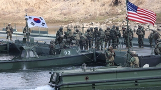 "폭 180ｍ 임진강을 건너라"…한미연합 도하훈련