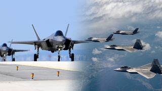 '세계 최강 전투기' 미 F-22, 한반도서 F-35A와 연합훈련