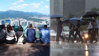 막 내리는 기록적 폭염…비 뿌리며 더위 더 꺾여