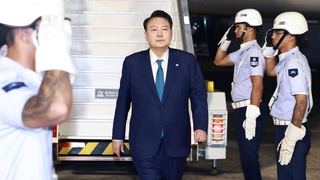 尹, G20 참석차 브라질 도착…"러북 대응 국제연대"