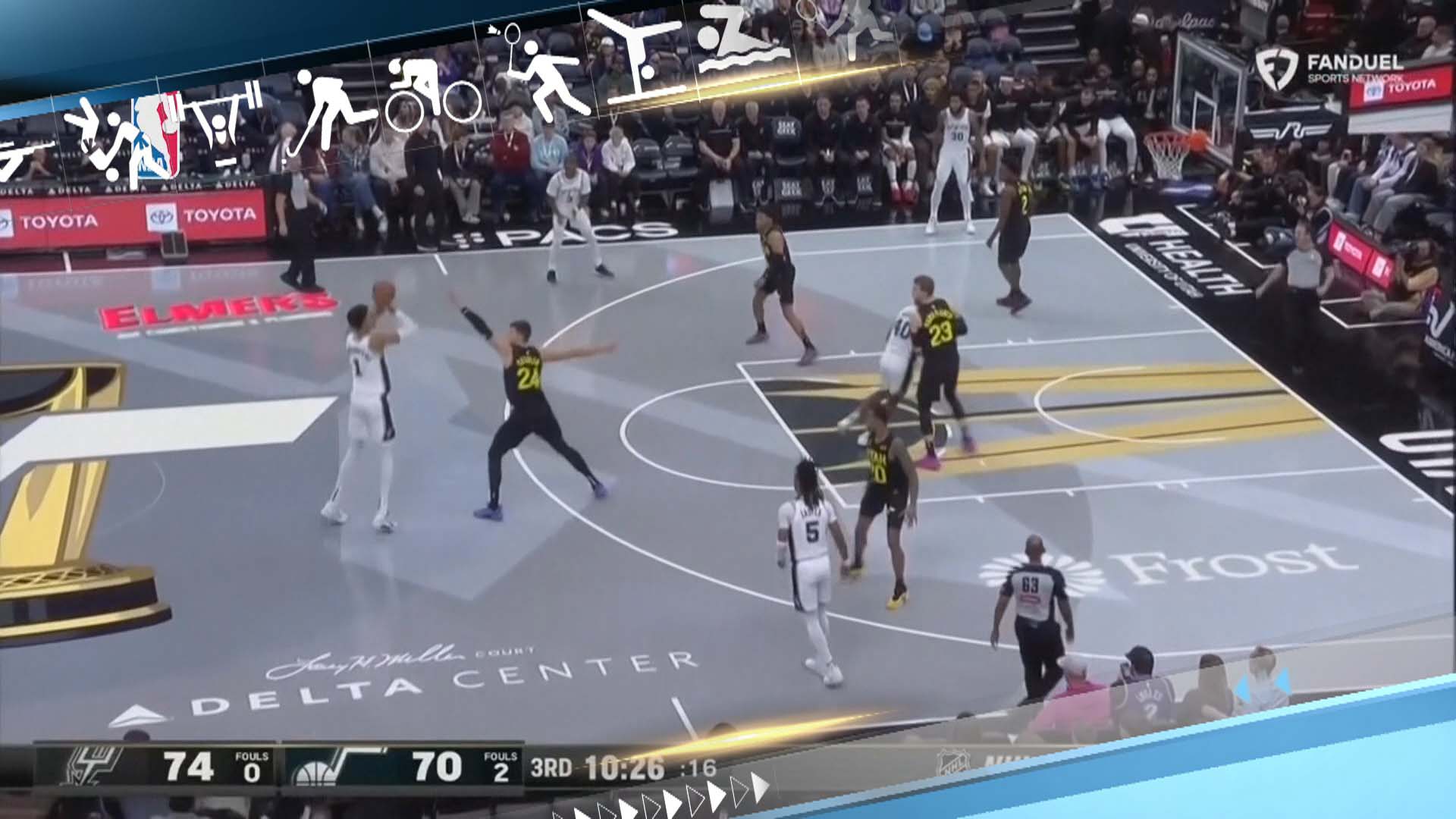 [스포츠영상] '림 속으로 쏙'…2m 22cm의 깔끔한 3점슛