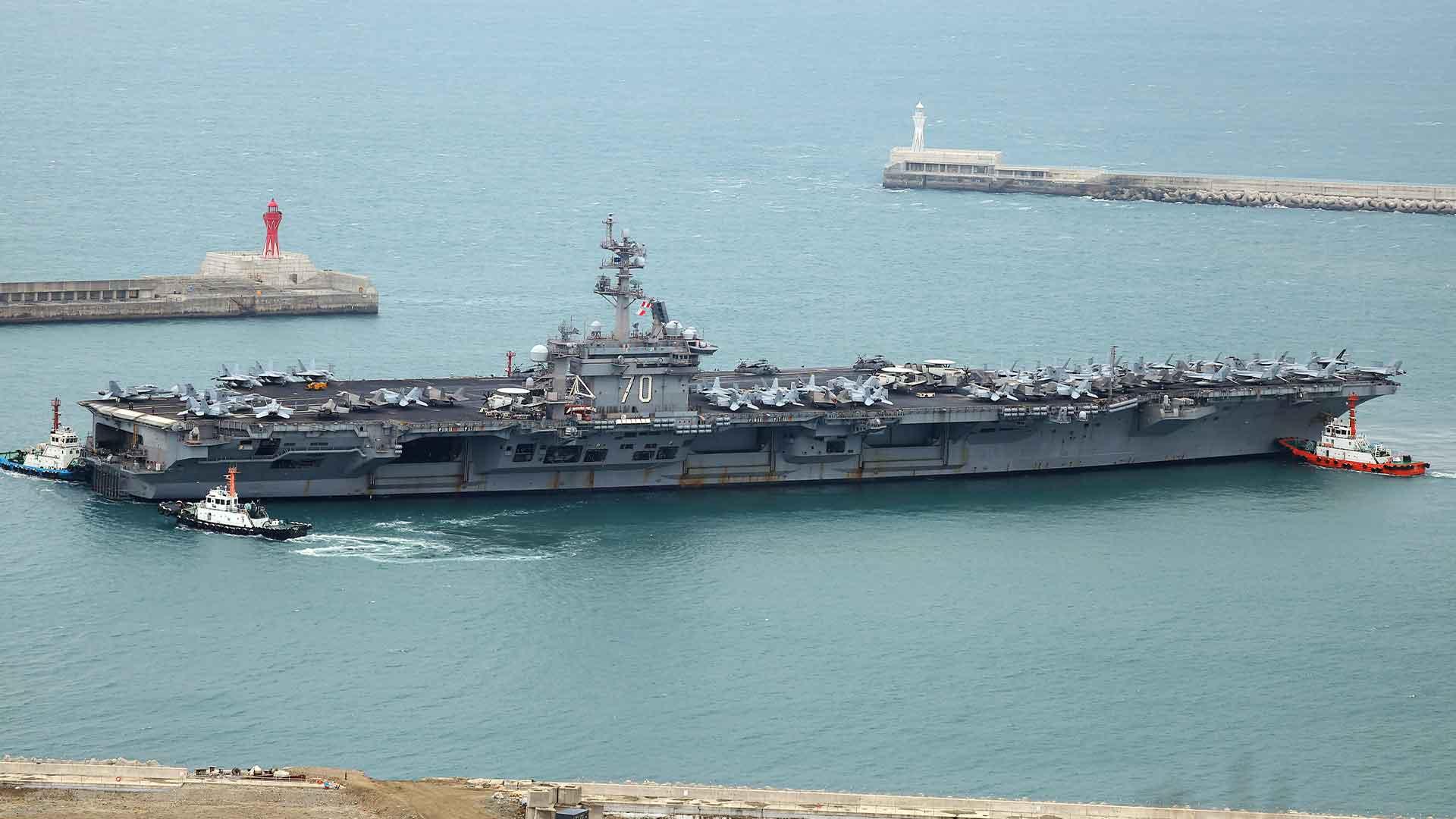 미국 핵항모 칼빈슨함 방한…"확장억제 공약 이행 차원"