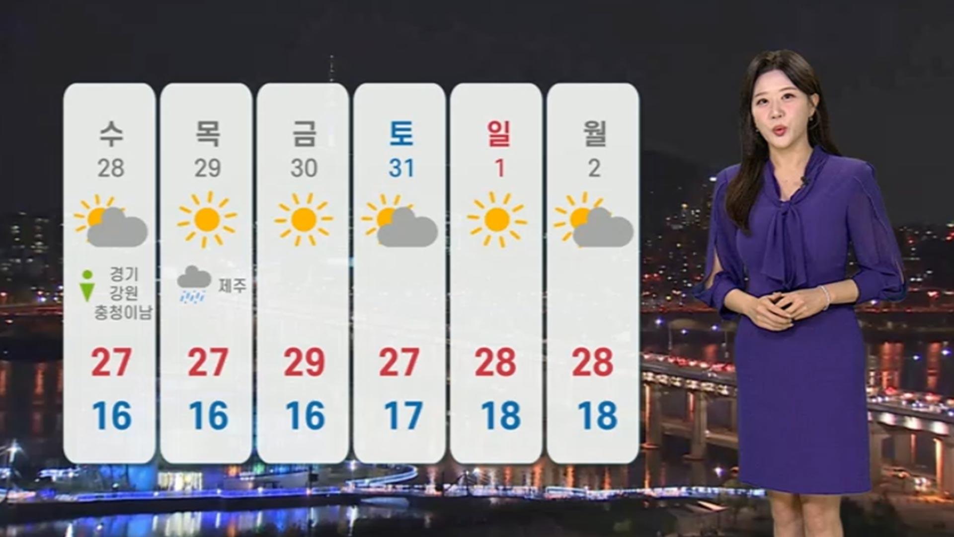 [온라인카지노 사이트 벳무브] 초여름 '성큼', 한낮 더위…내일 맑고 일교차 커