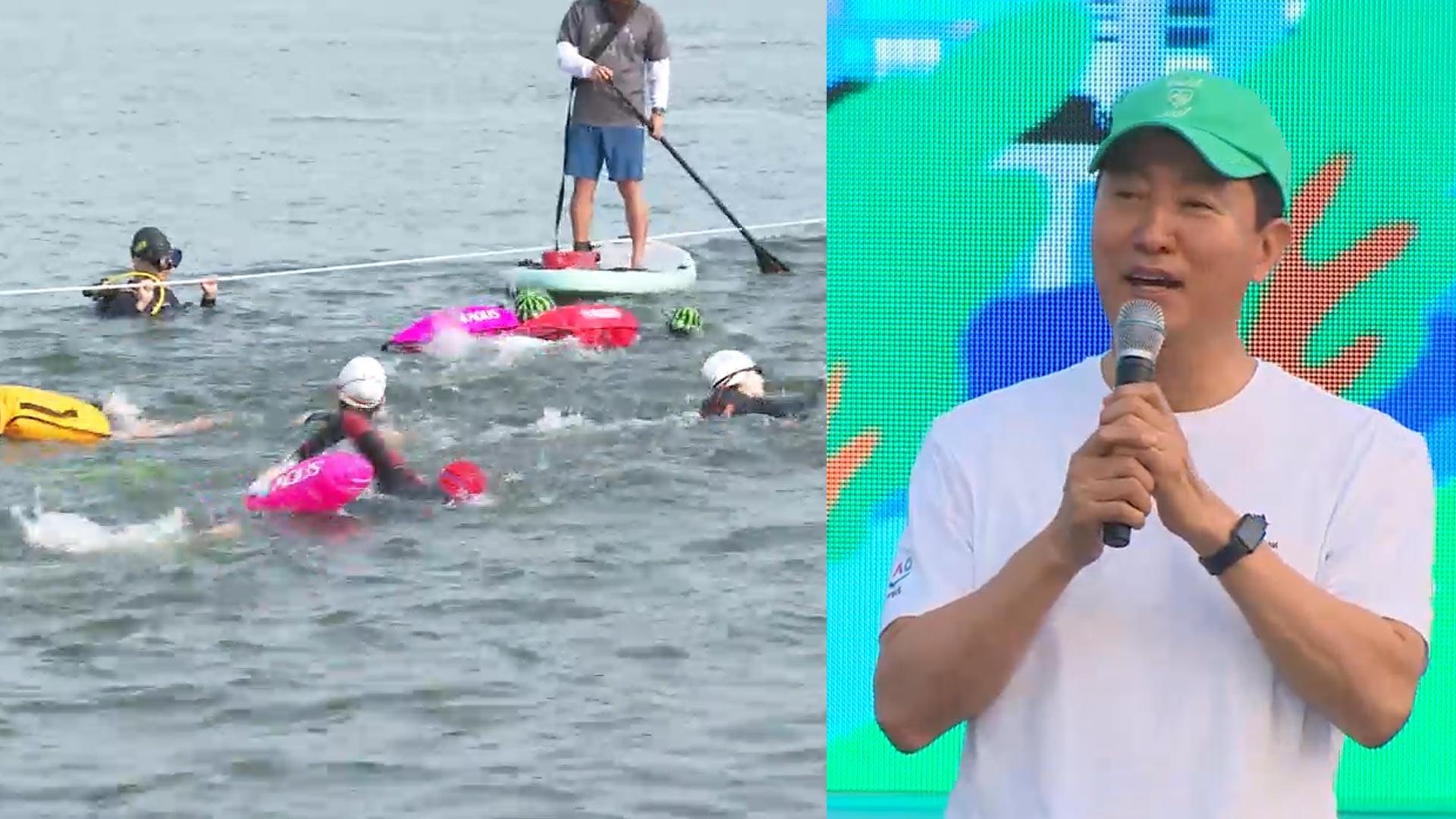 경쟁 없는 '쉬엄쉬엄' 3종 경기…저마다 한강 만끽