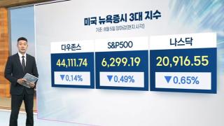 [3분증시] 뉴욕증시 동반 하락‥관세 여파로 서비스업 악화