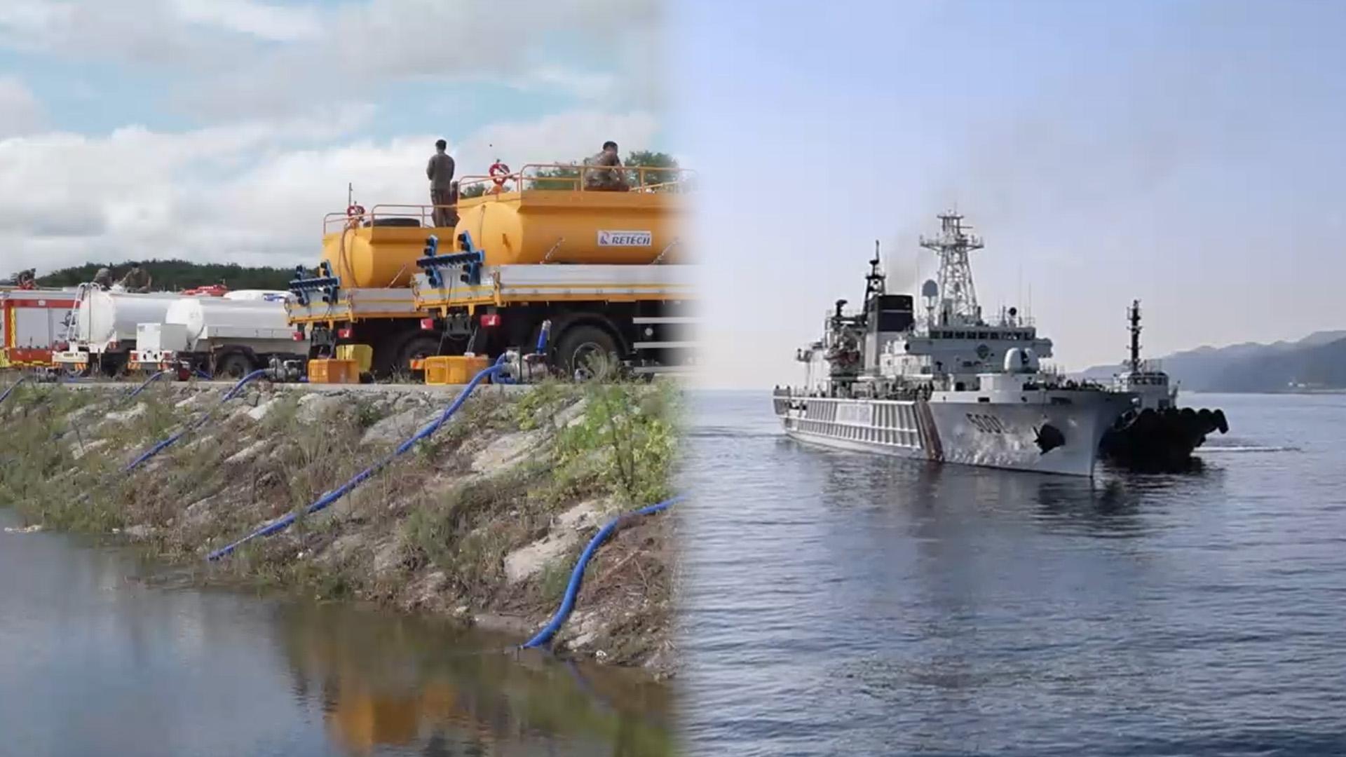 강릉 급수지원 육·해·공 총출동…생수 배부 본격화
